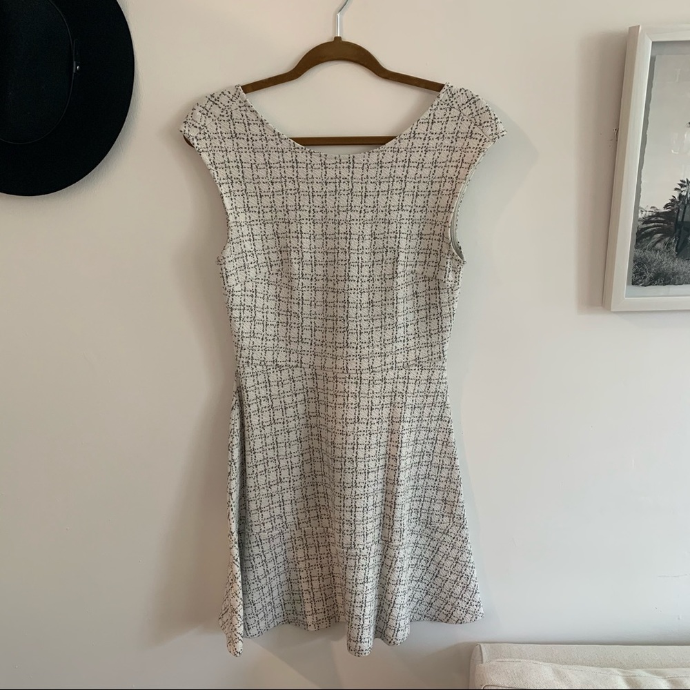 LOFT white and black dress